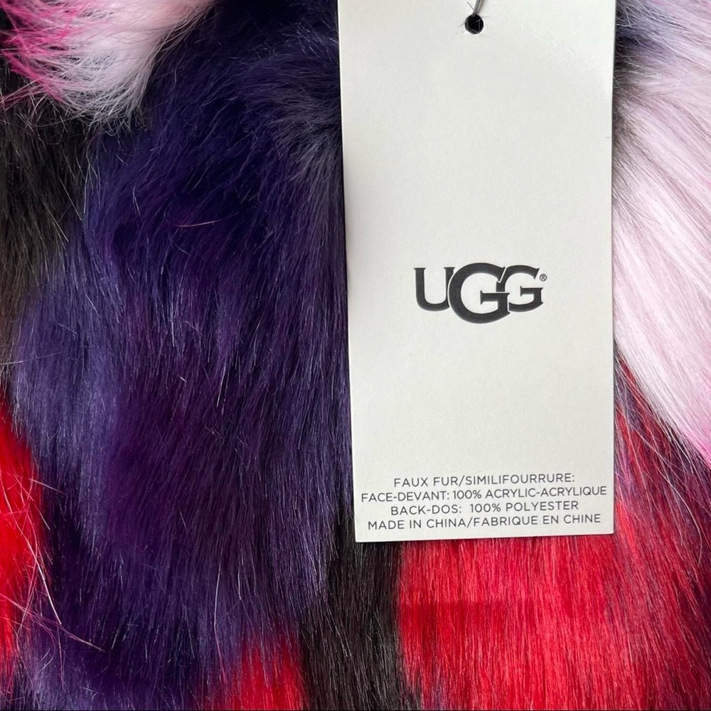 UGG Multicolor Faux Fur Scarf - Picture 5 of 5